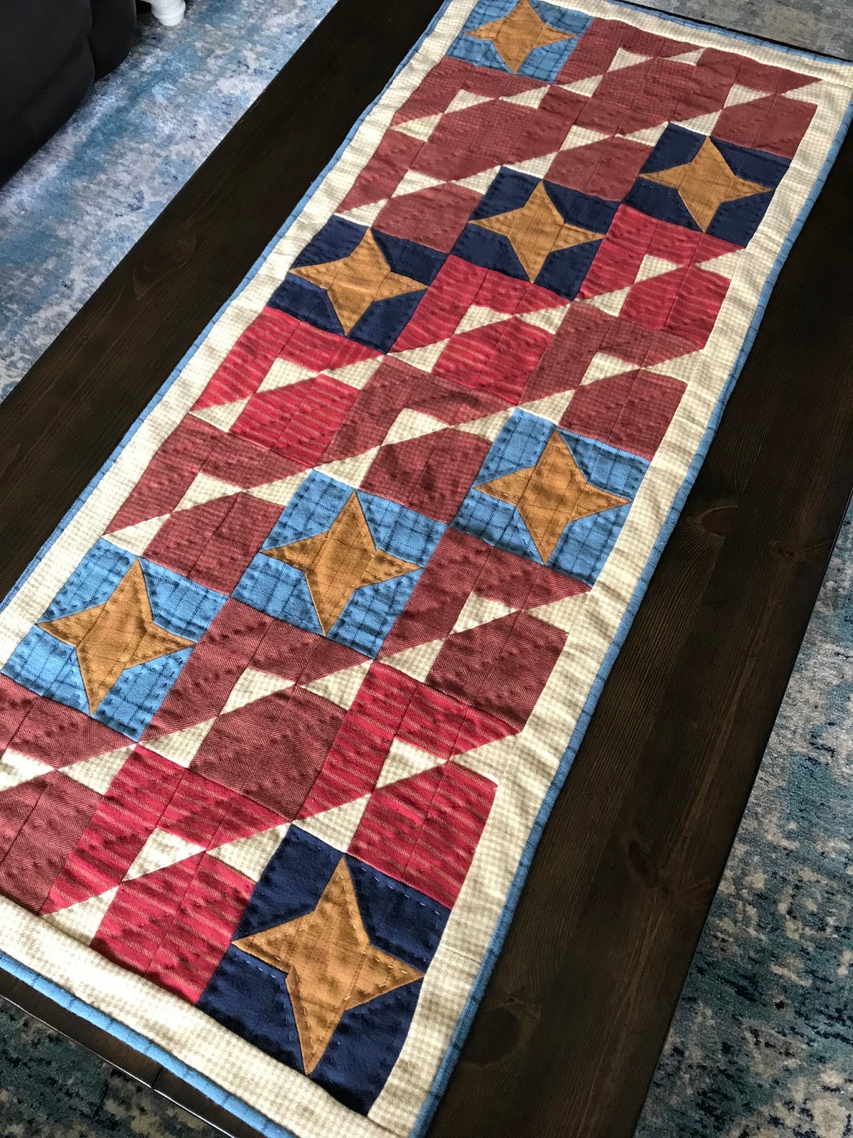 Spun Sugar Quilts Table runner Bliss Sew Along Liberty