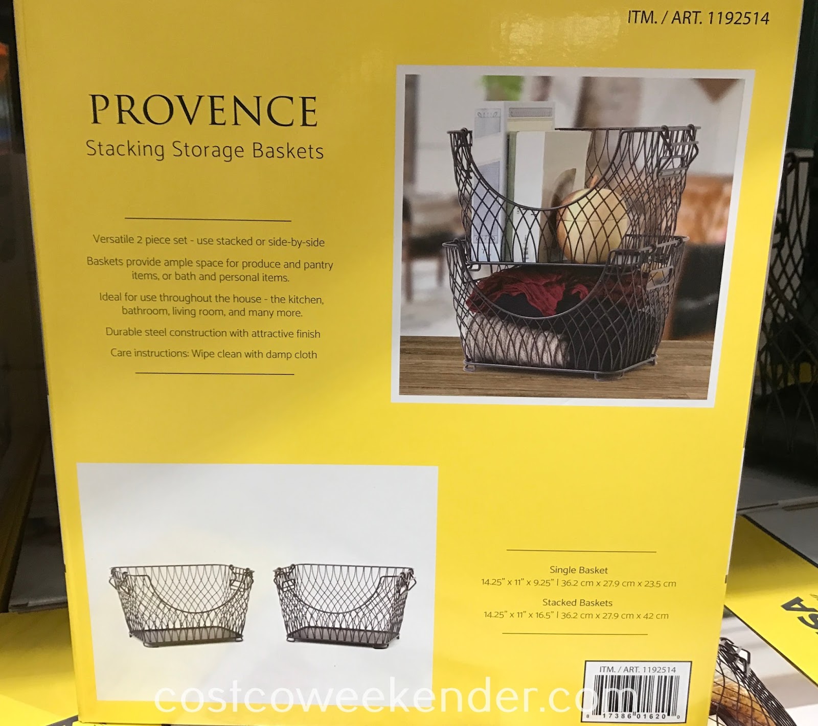 Mesa Stacking Storage Baskets (set of 2) Costco Weekender