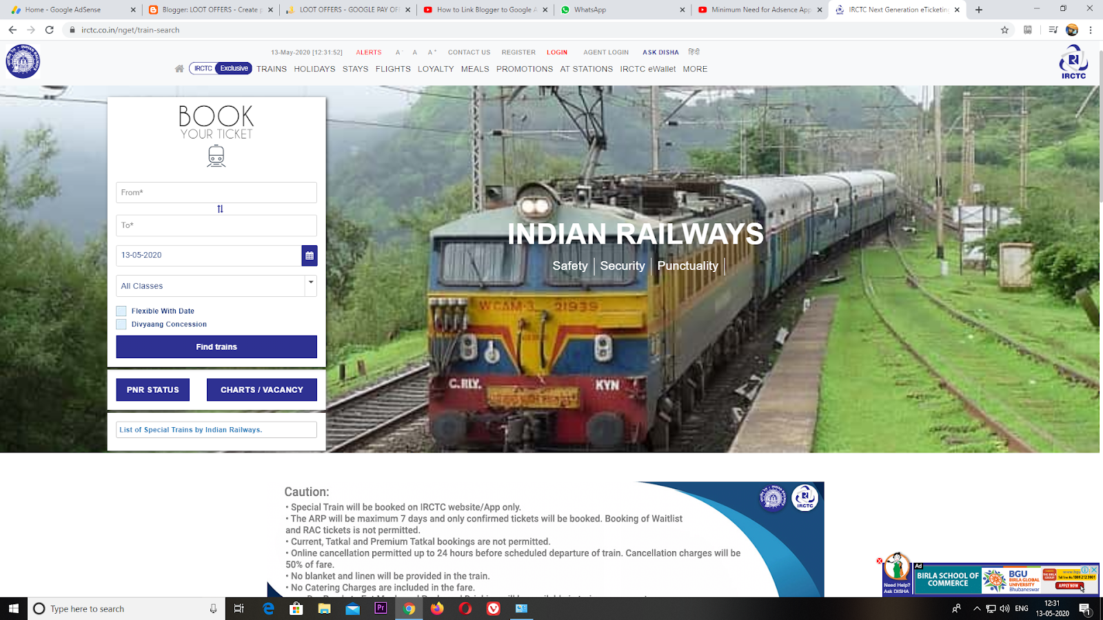 HOW TO BOOK TRAIN TICKET ONLINE IN LOCKDOWN | MAY 2020