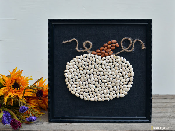 Framed White Bean Pumpkin Picture