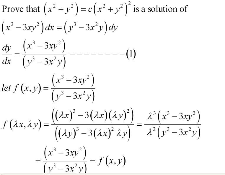 mixture solution of homogeneous differential equation