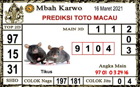 Pred Macau Selasa 16 Maret 2021 Pred Togel Toto Macau Terjitu