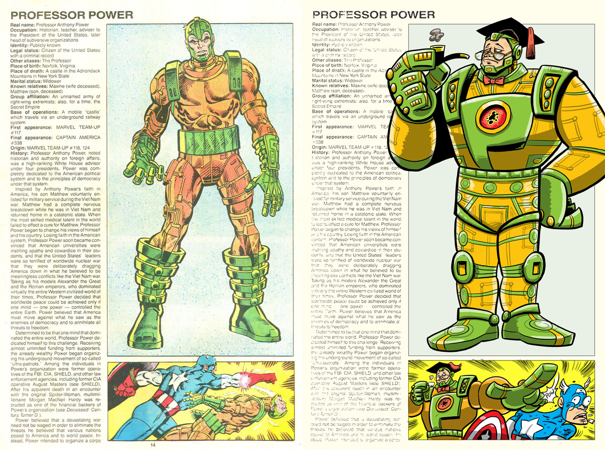 The Official Handbook to the Marvel Universe REDUX Edition June 2015