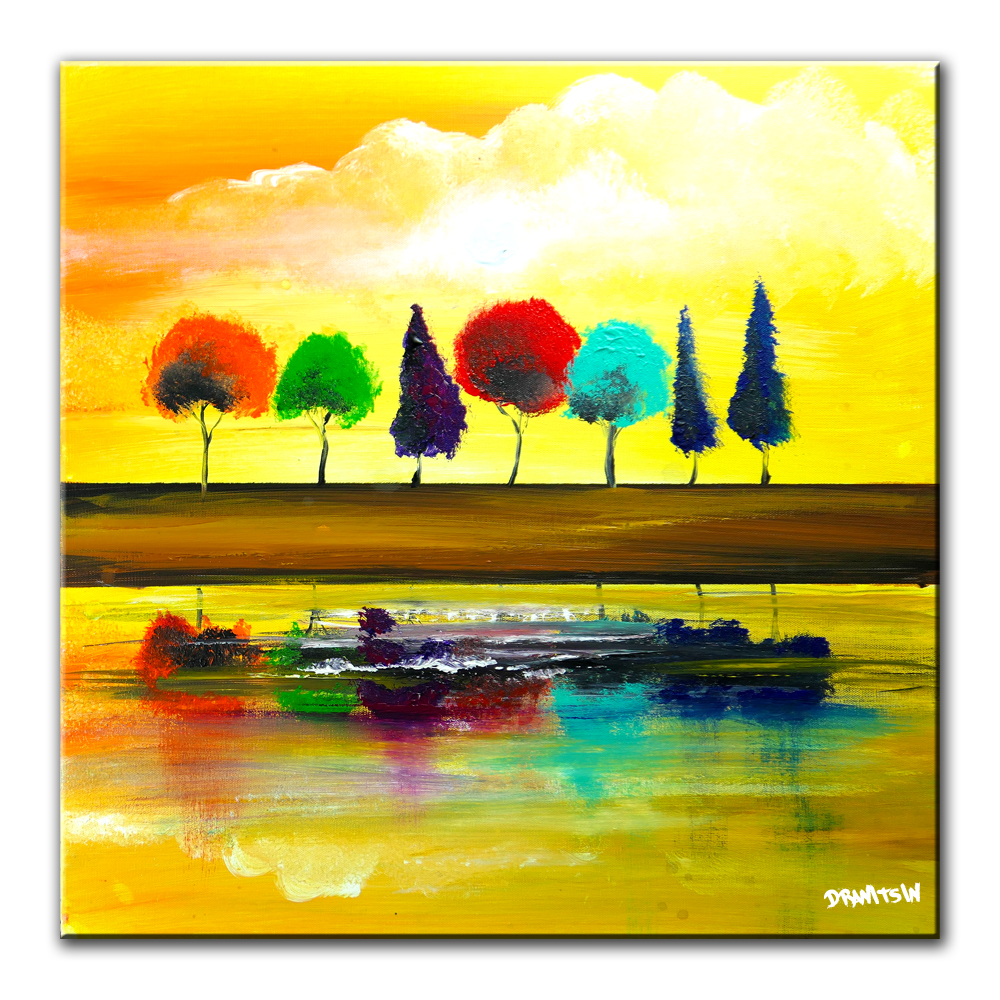 ELUSIVE REFLECTION ABSTRACT PAINTING DRANITSIN