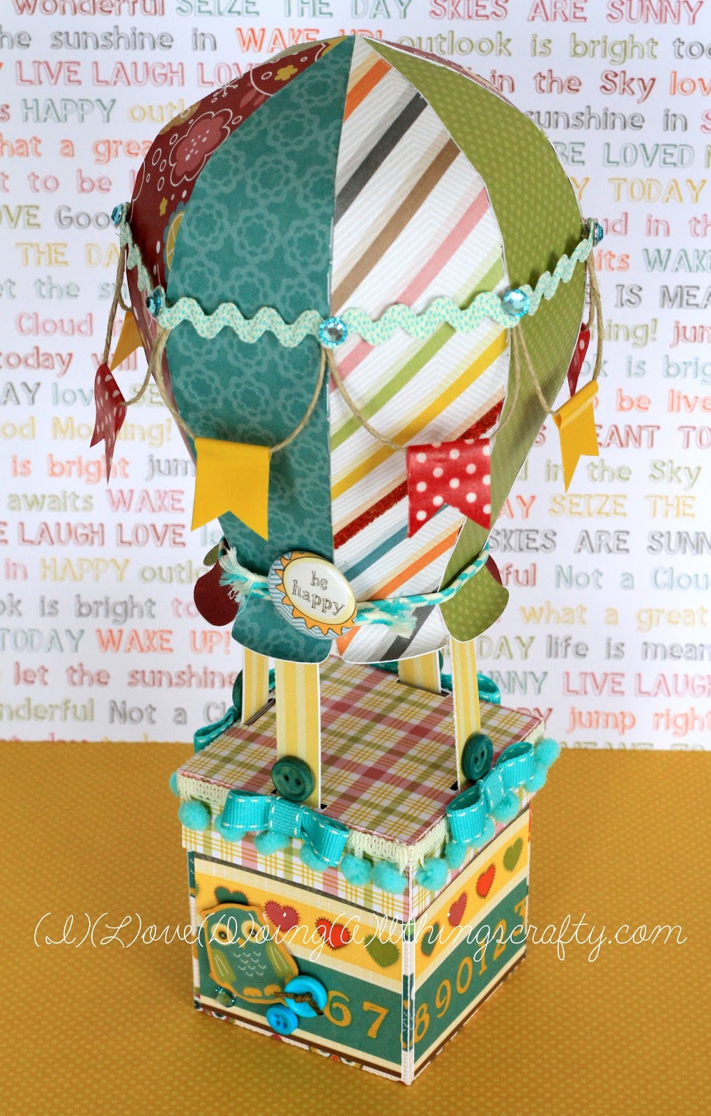 Download I Love Doing All Things Crafty 3d Hot Air Balloon Treat Box File Svg Studio Freebie File PSD Mockup Templates