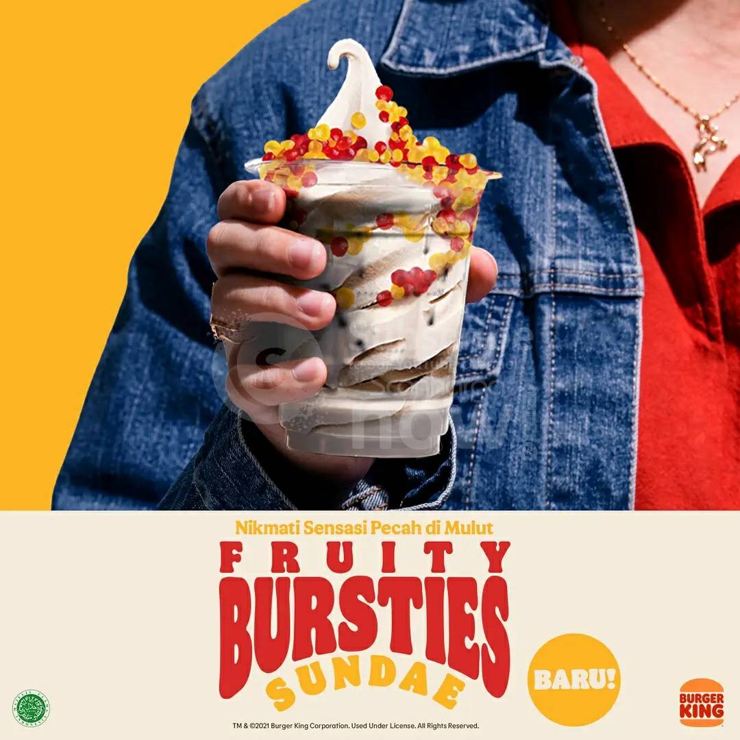 Baru!! Burger King FRUITY BURSTIES SUNDAE 3