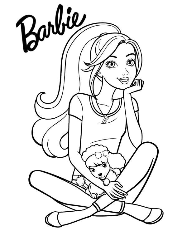 Imprimir Boneca Barbie sorridente para colorir Colorir e Pintar!