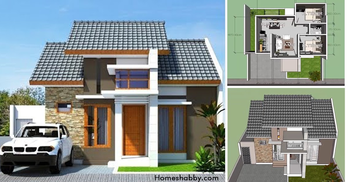  Desain  dan Denah  Rumah  7 x 7 M Beserta  RAB Lengkap Konsep Minimalis  Cocok untuk diterapkan di 