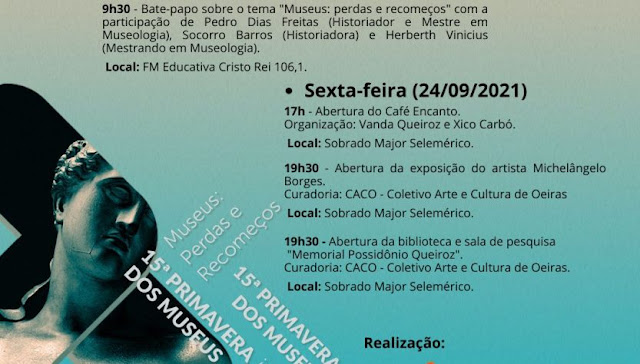 Centro Cultural Major Selemérico tem programação especial para Primavera dos Museus