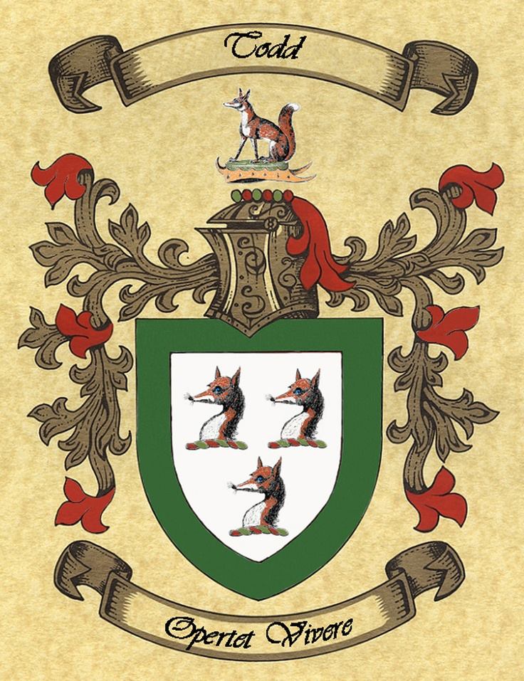 Todd Lewistown, PA Todd Coat of Arms / Todd Family Crest