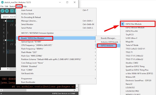 Installing the ESP32 Board add-on in Arduino IDE (Windows, Linux, Mac OS)