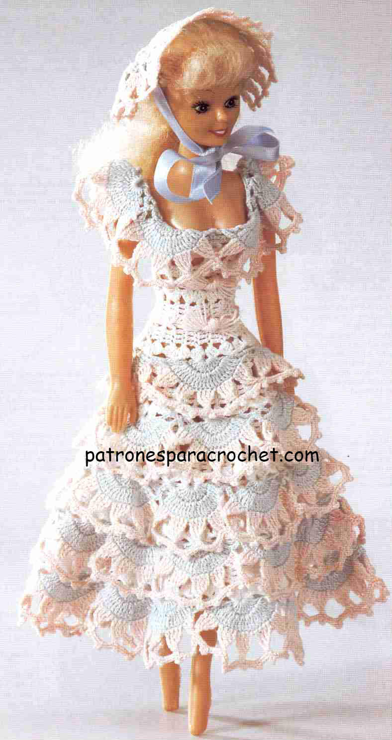 20 crochet de vestidos Barbie