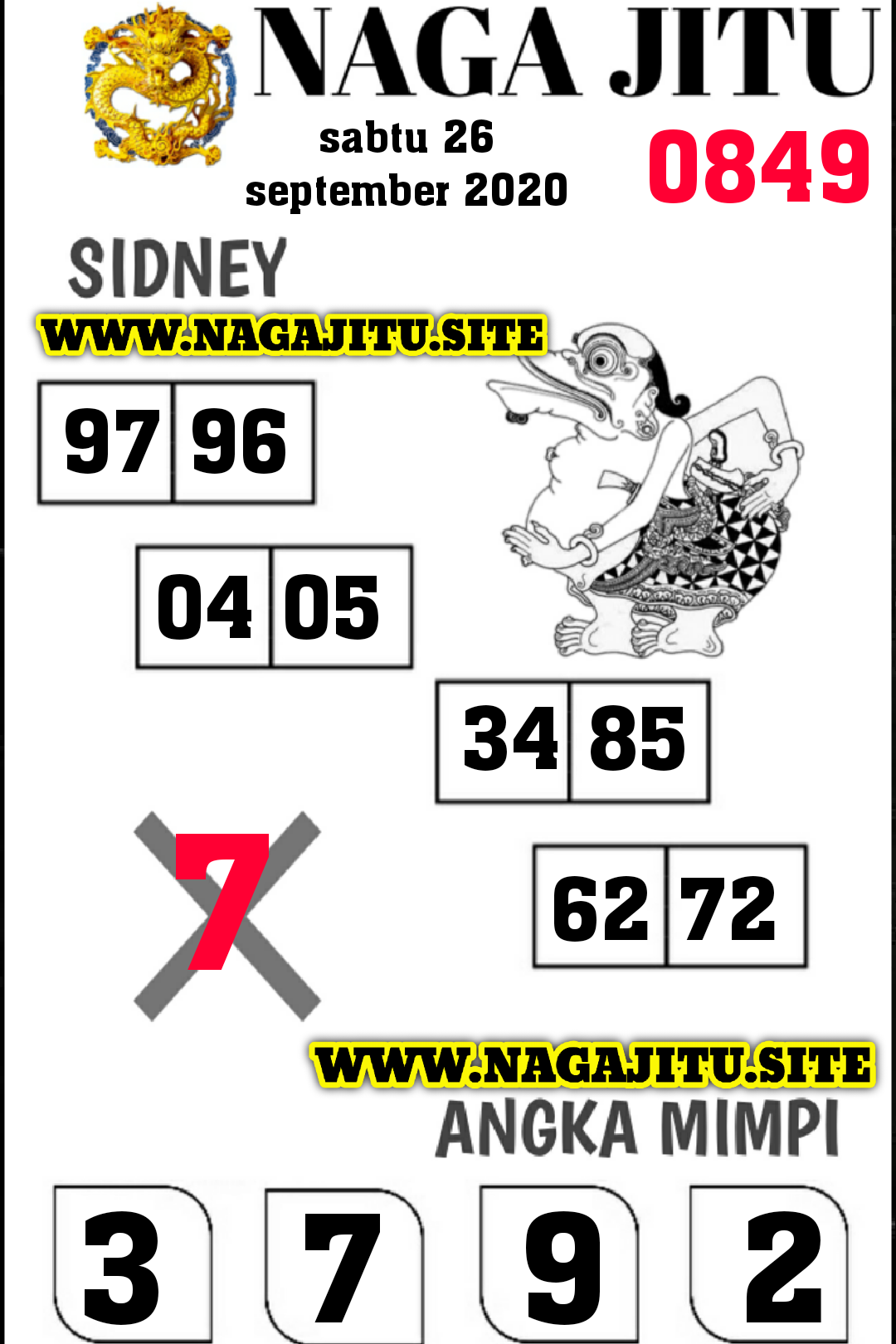 SYAIR SYDNEY 26 SEPTEMBER 2020 Bermain Syair