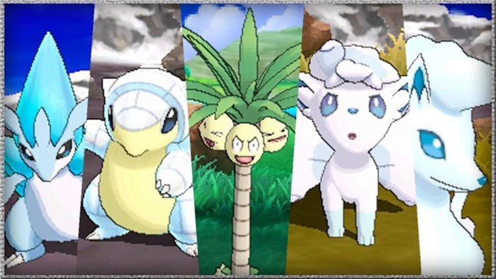 Pokémon Sun e Moon Canidae Tipos de Pokémon Gelo, gelo Lobo