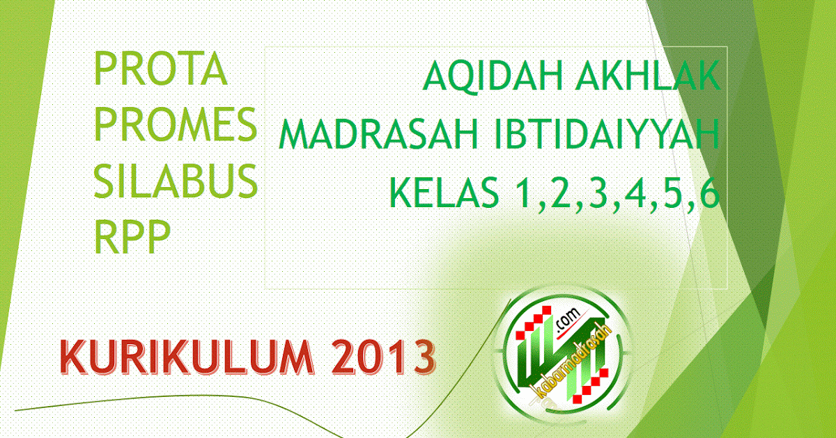 Download Prota,Promes,Silabus dan RPP Aqidah Akhlak MI Kurikulum 2013
