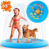 Inflatable Splash Pad Sprinkler for Kids Toddlers, Kiddie Baby Pool  