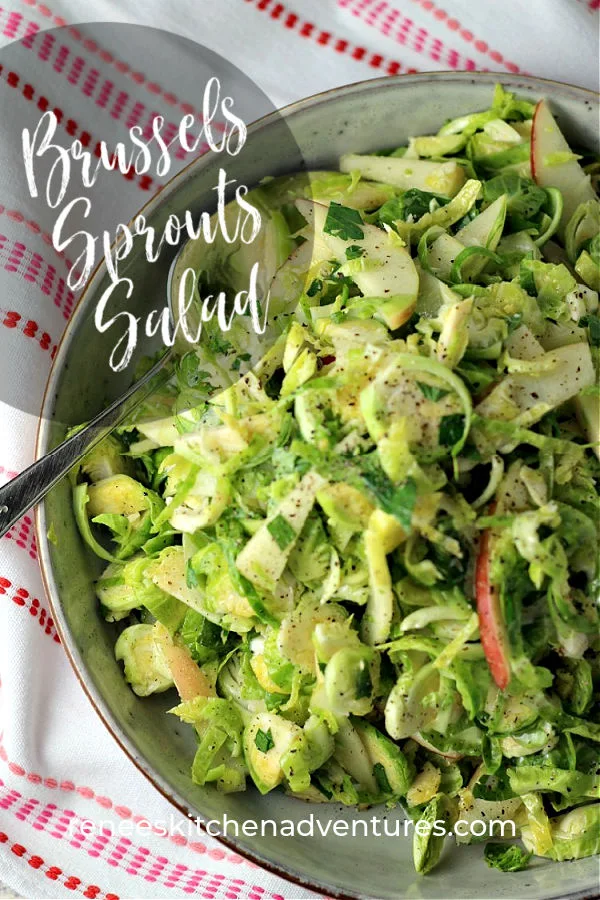 Shaved Brussels Sprouts Salad pin for Pinterest