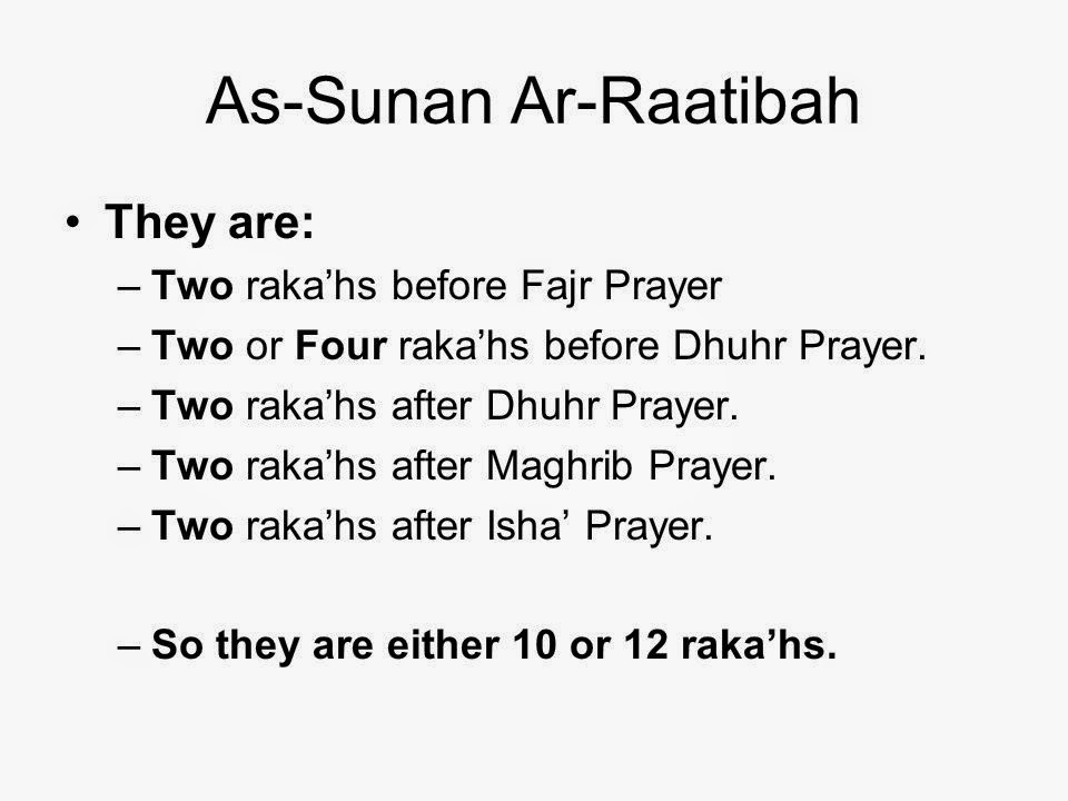 How To Perform Rawatib Sunnah