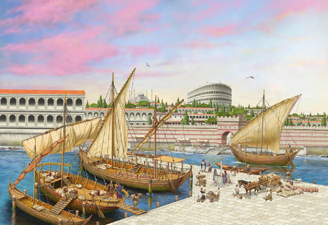 A port in ancient Constantinople