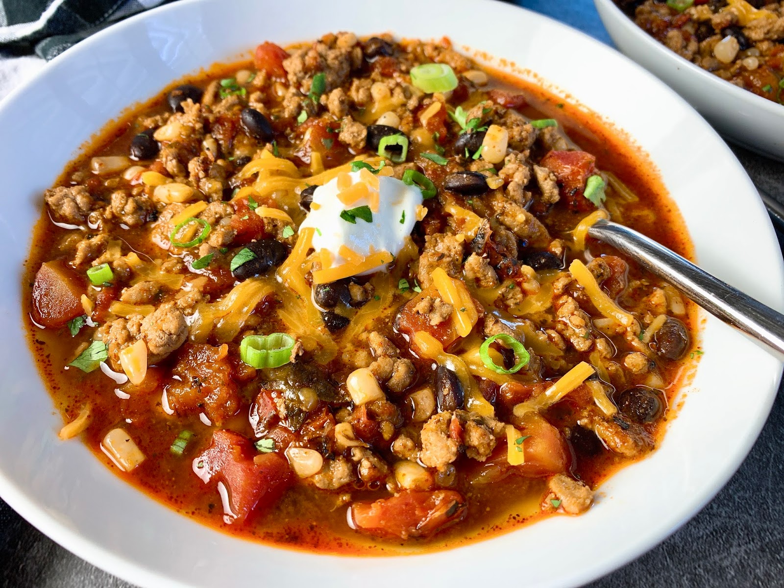 The Best Turkey Chili with Black Beans and Corn