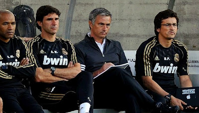 Mourinho and his staff in Real Madrid