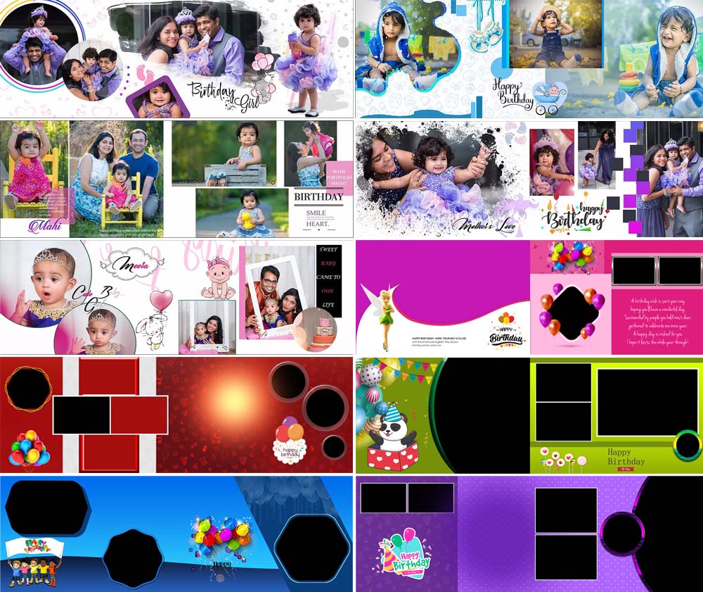 Latest 2021 Birthday Album Design PSD Layouts