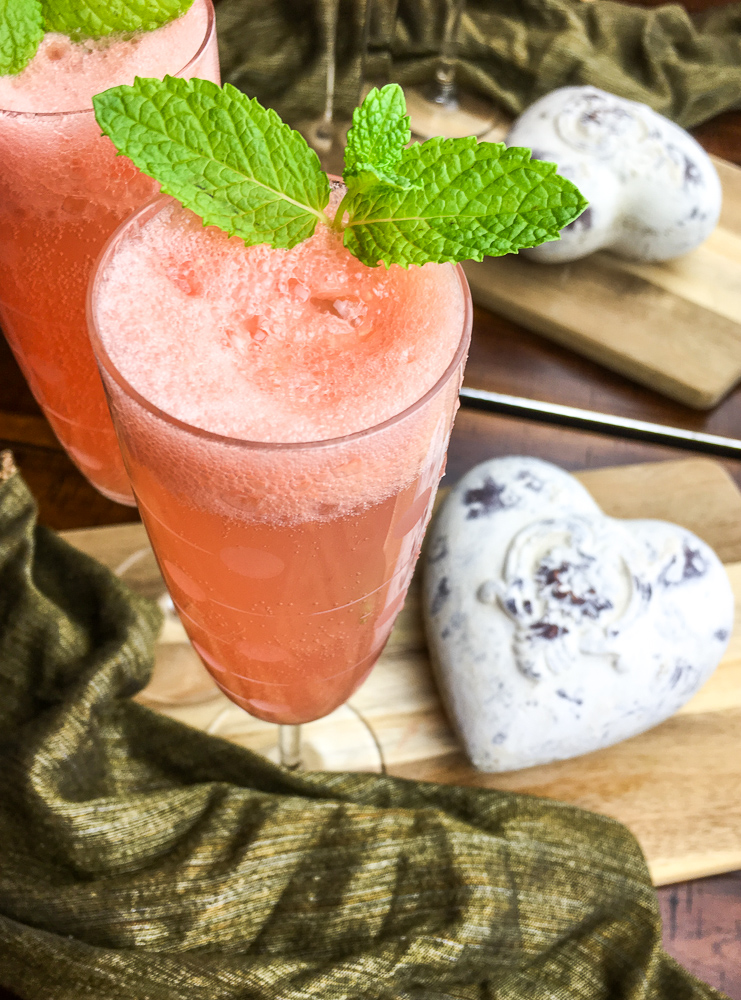 Mint Grapefruit Mimosas Cocktail or Mocktail Recipe