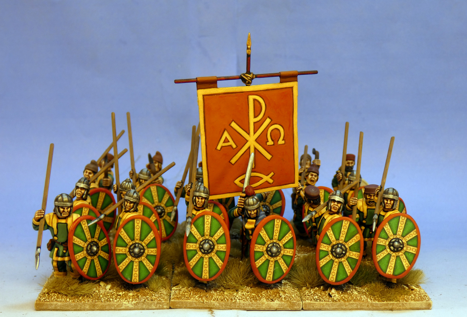 Unarmoured Early Byzantine Skutatoi Second Unit Complete! 18/04/2021 UNARMOURED%2BGREEN%2BUNIT%2BFRONT%2B1A