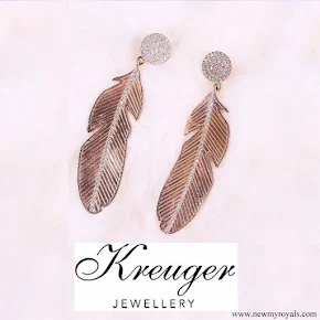 Crown Princess Victoria Kreuger Jewellery Summer Feather Earrings