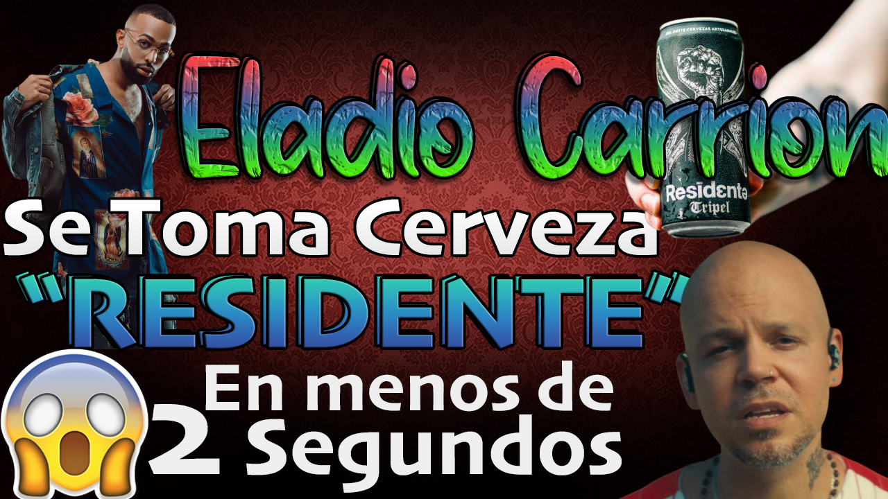 Eladio Carrion VS Residente Calle 13 en Duelo de toma de cervezas.
