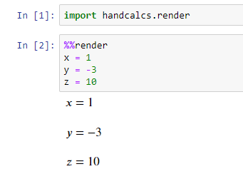 Python Calculations in Jupyter with Handcalcs