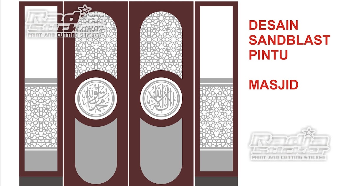 Desain Sandblast Kaca Masjid Sandblast Jasa Desain Sandblast Kaca Masjid Kerren Radja Sticker