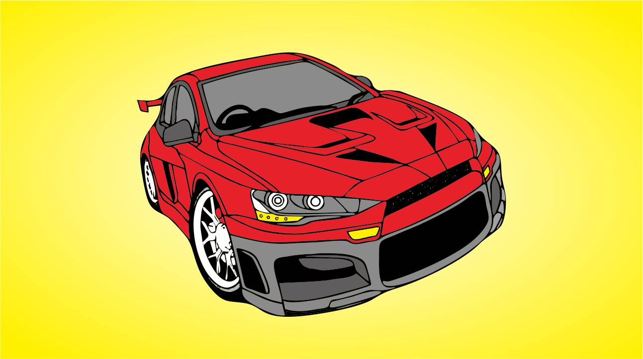 RED SPORT CAR FREE VECTOR