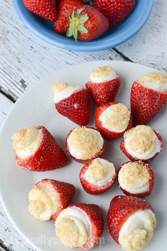 No Bake Strawberry Cheesecake Bites dessert recipes diabetics