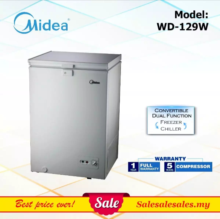 Midea freezer dijual dengan harga mampu milik