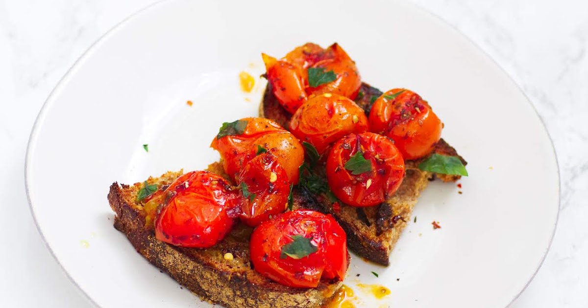 Pan Roasted Tomatoes on Toast Euphoric Vegan