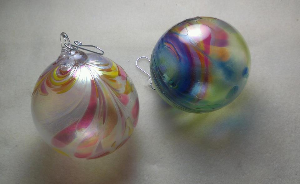 Blown Glass Christmas Ornaments. Handcrafted with love. j.a.Molina
