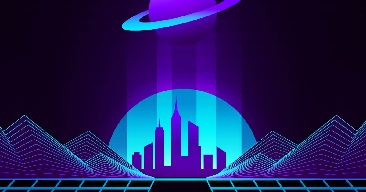 Outrun night Saturn