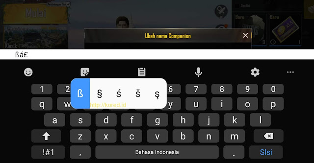 Cara Menambahkan Simbol di NickName Pubg Mobile