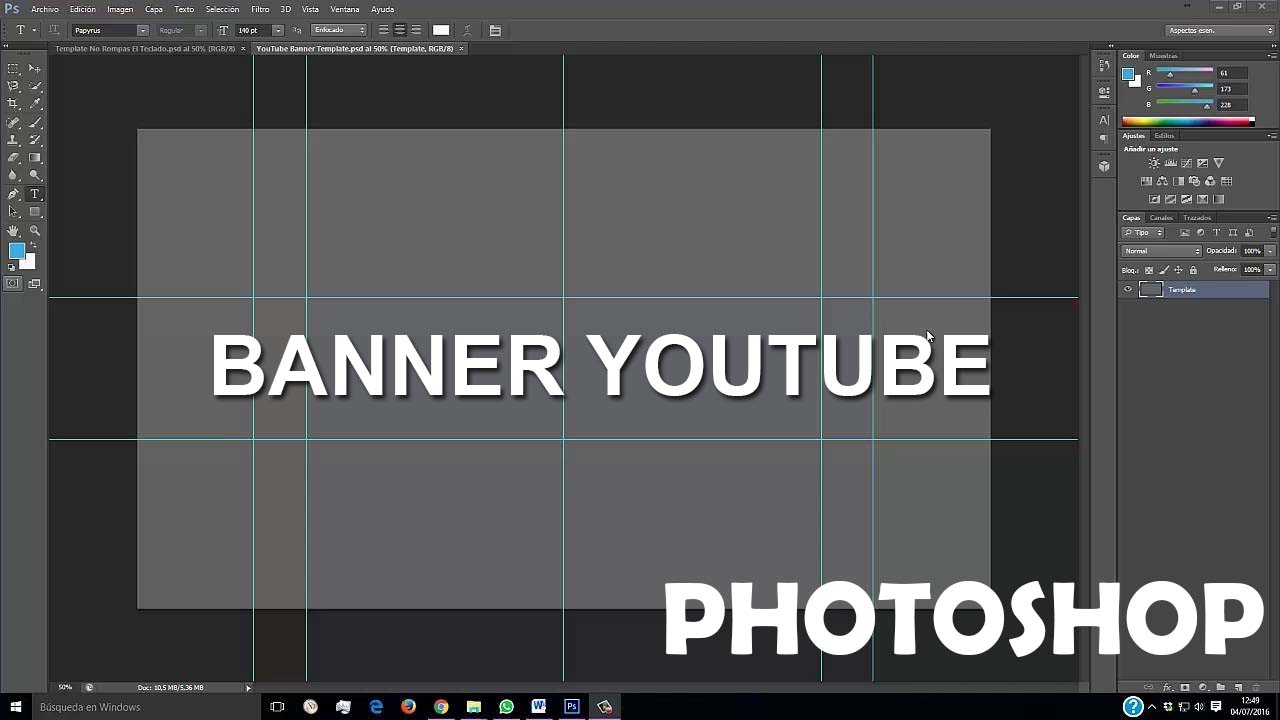 Descargar Plantilla Para Banner De Youtube En Photoshop