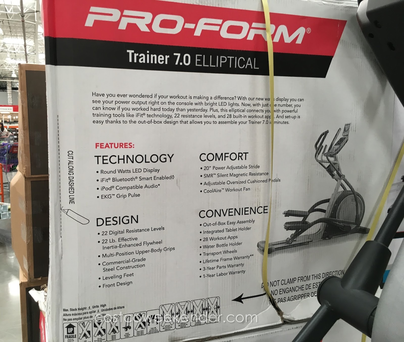 ProForm Trainer 7.0 Elliptical Costco Weekender