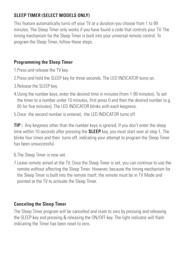 Electro help JUMBO UNIVERSAL REMOTE CONTROL _ SETUP INSTRUCTIONS