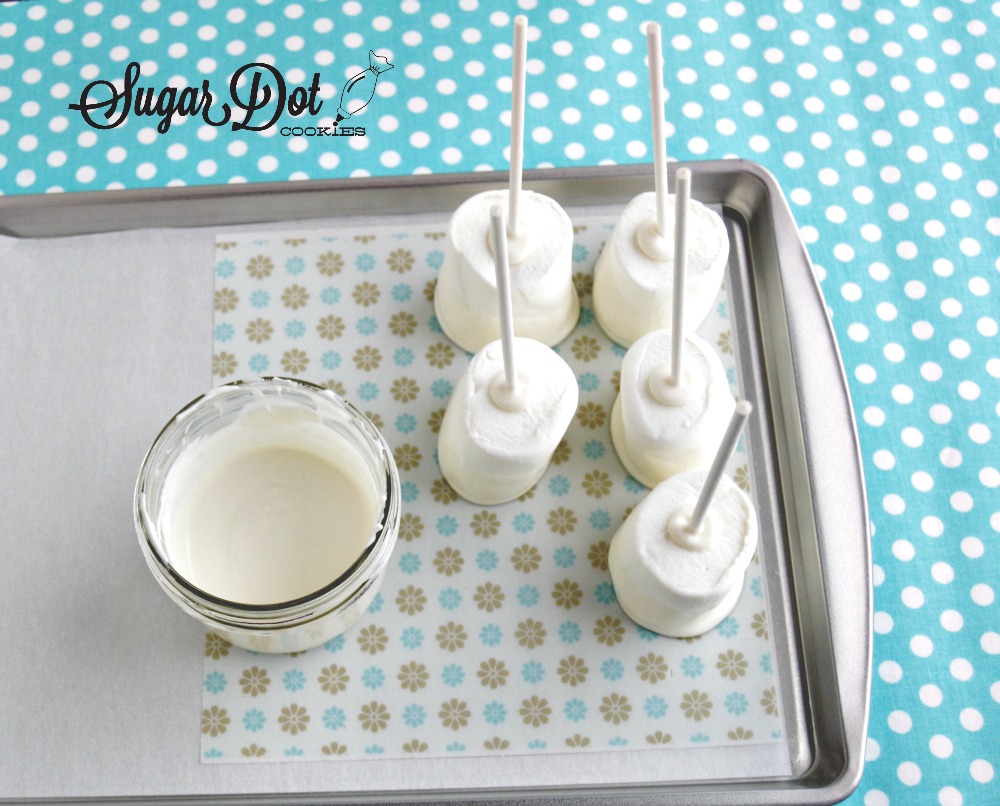 sugar dot cookies tutorial chocolate dipped marshmallow pops with sugar stamp sheets