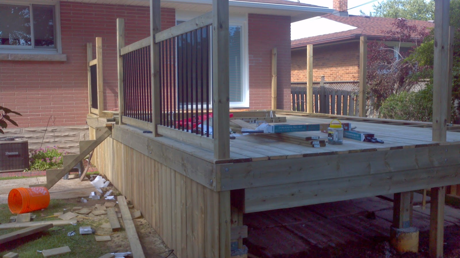 A Board and Beyond Home Improvements Backyard Deck Construction