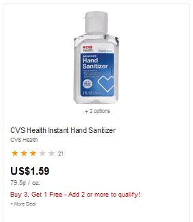 Deals On Hand Sanitizer at CVS
