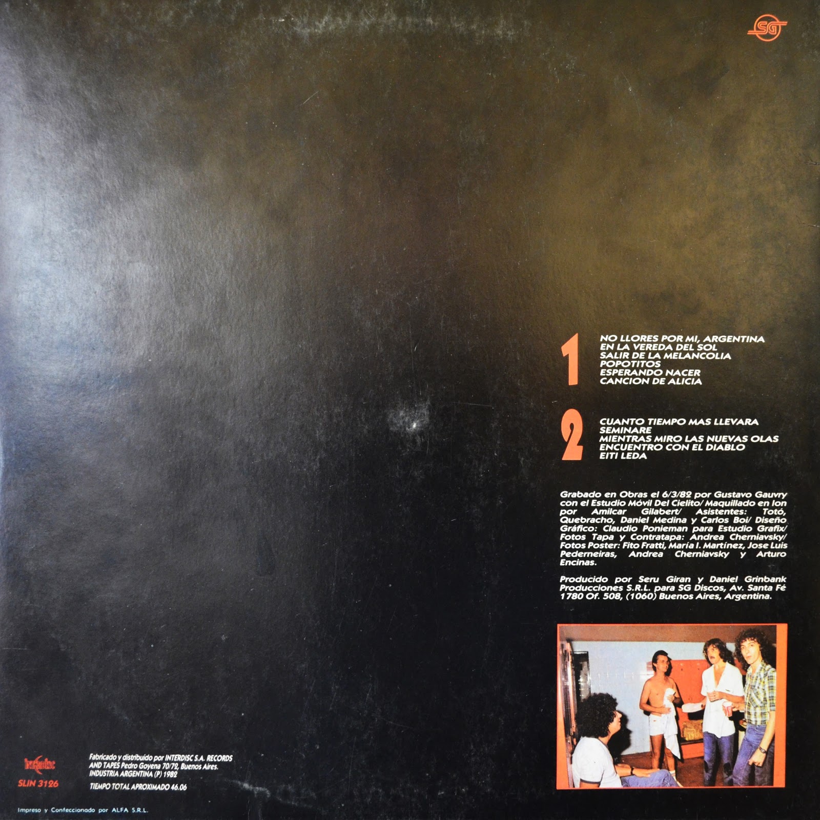 1982 No Llores Por Mí, Argentina Serú Girán Rockronología