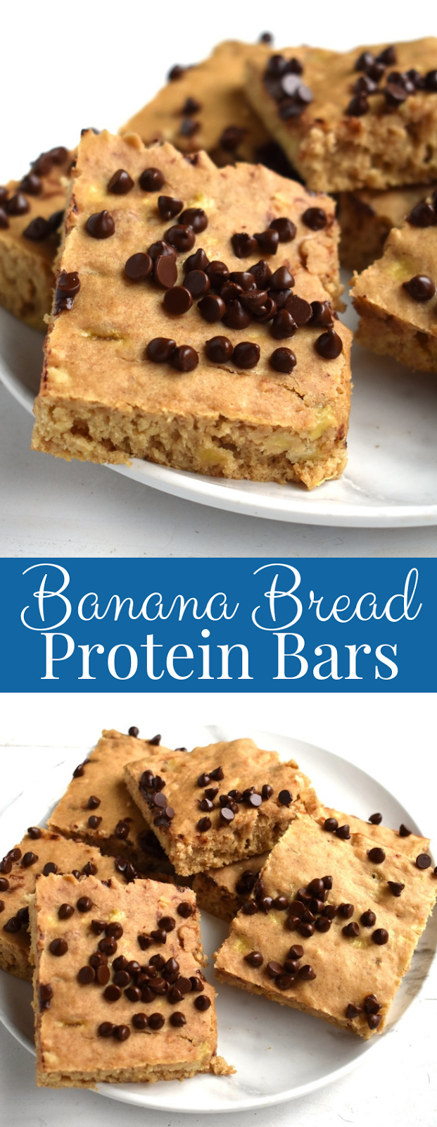 Banana Bread Protein Bars have everything you love about banana bread but in bar form! They are whole-wheat, high in protein and fiber and make the perfect snack! #protein #cleaneating #healthy #snack #bananas #bananabread