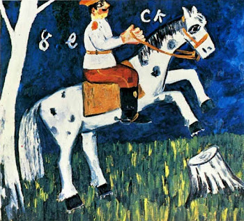 Larionov 'Soldier riding a horse' (1911)