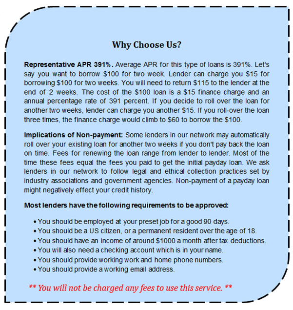 payday loans within an hour