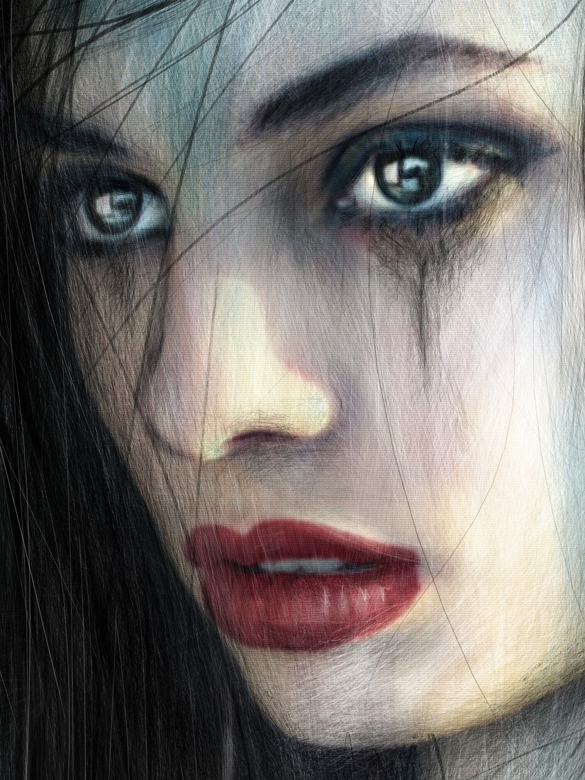 Gothic portrait of a beautiful woman